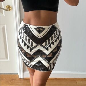 Sequence mini skirt